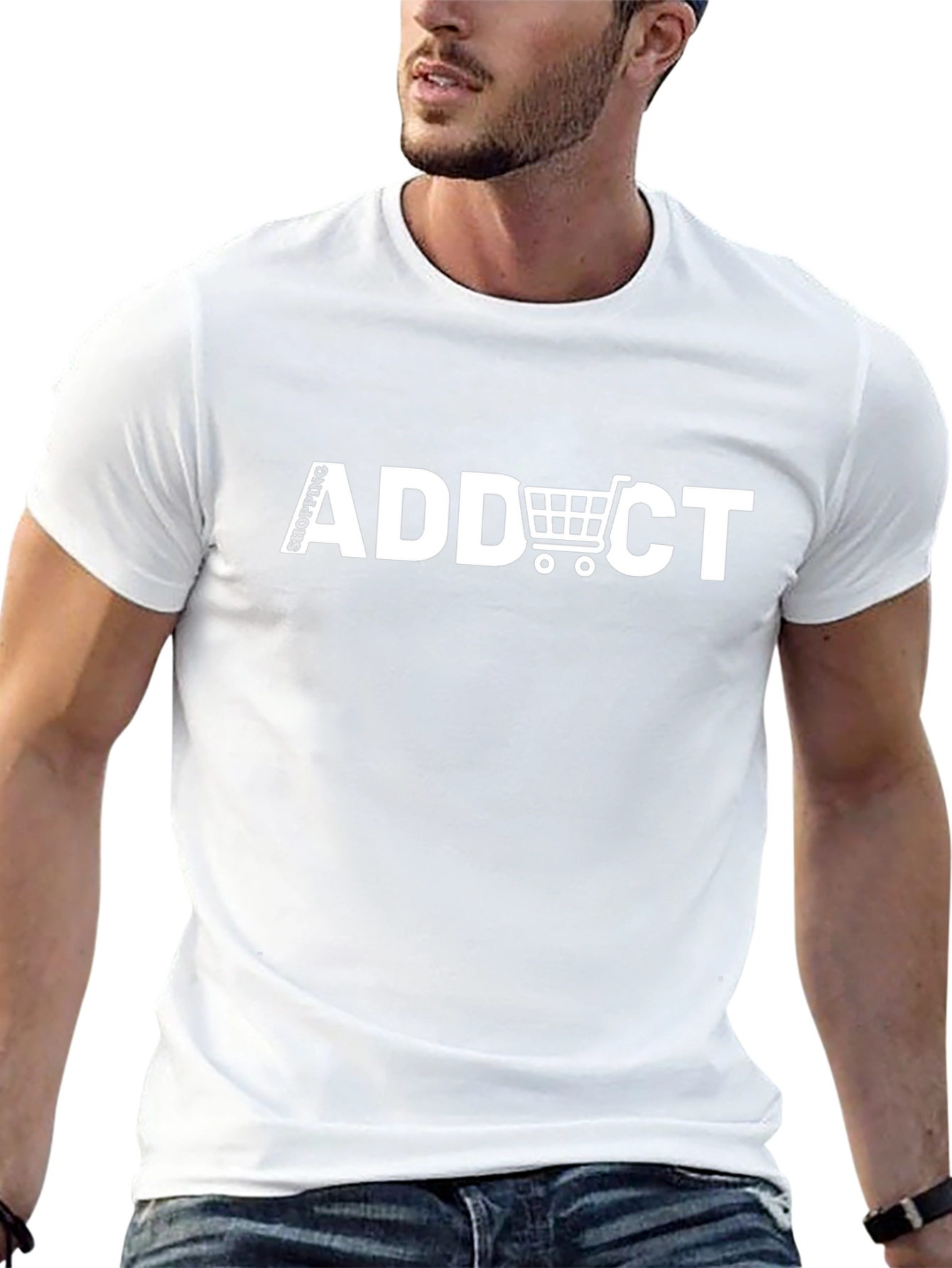 Shopping Addict Black T-Shirt