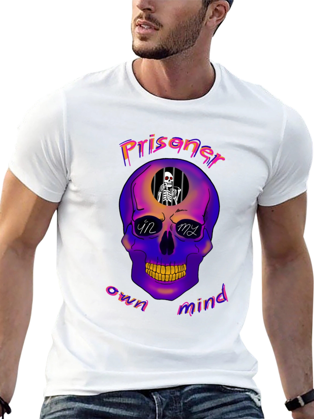 Prisoner of My Own Mind Skull Graphic Tee