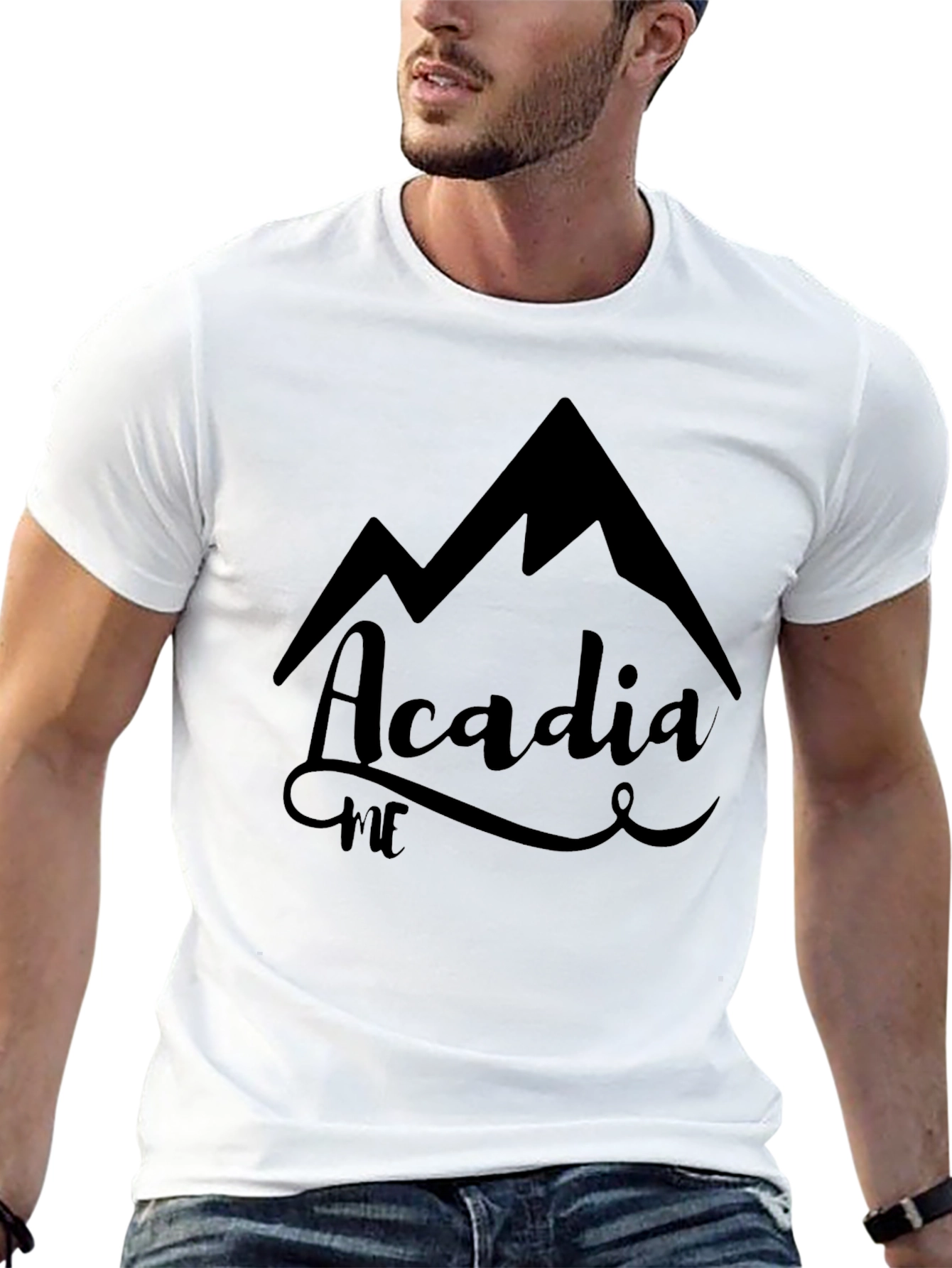 Acadia ME Mountain Graphic Tee - Black