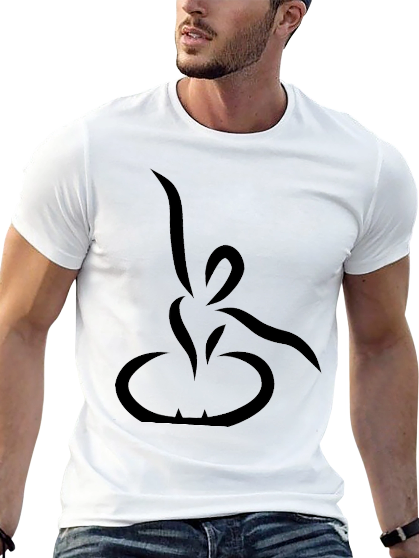 Modern Minimalist Black Graphic Tee