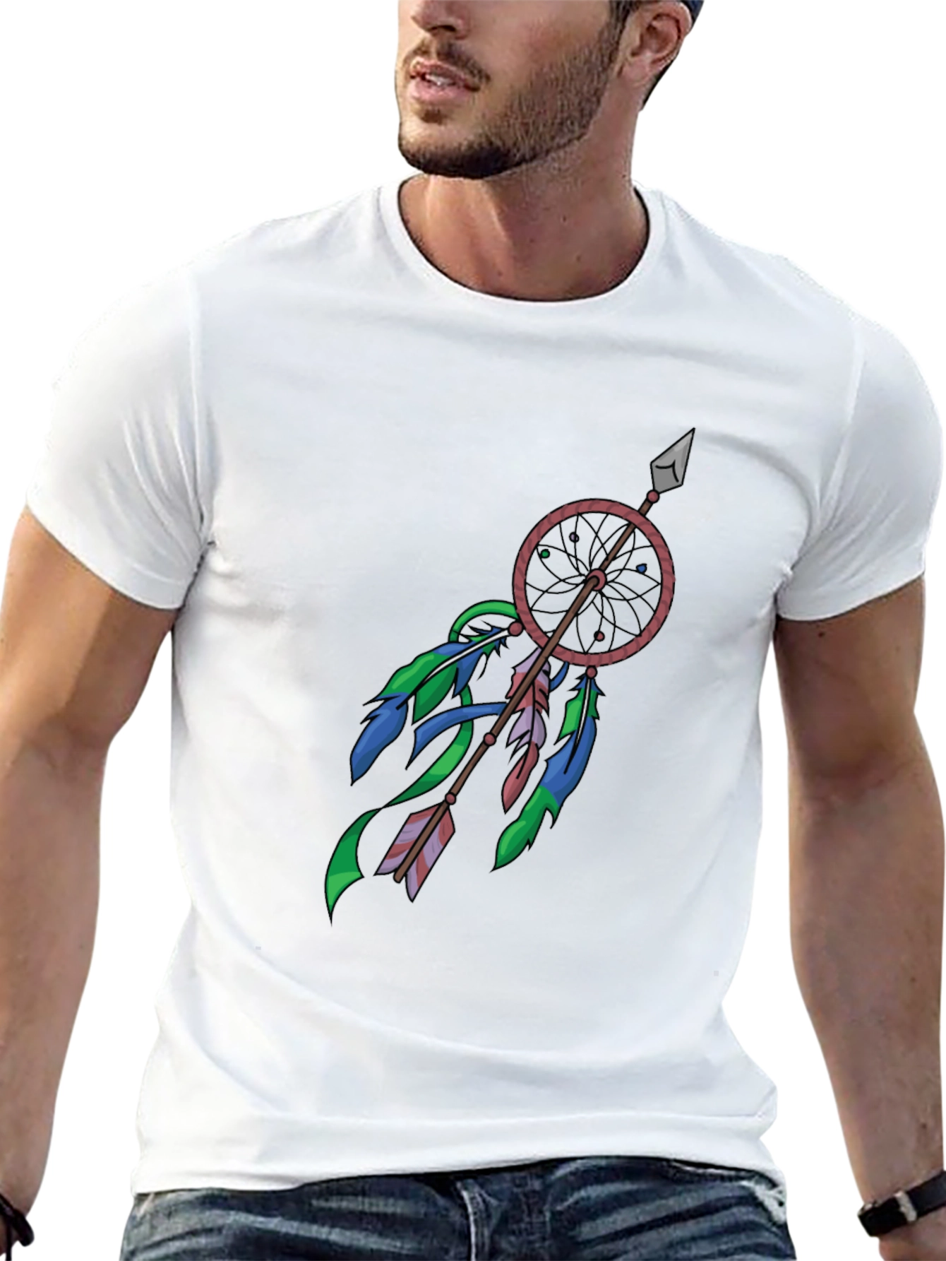 Dreamcatcher Arrow Graphic Tee - Boho Style Shirt