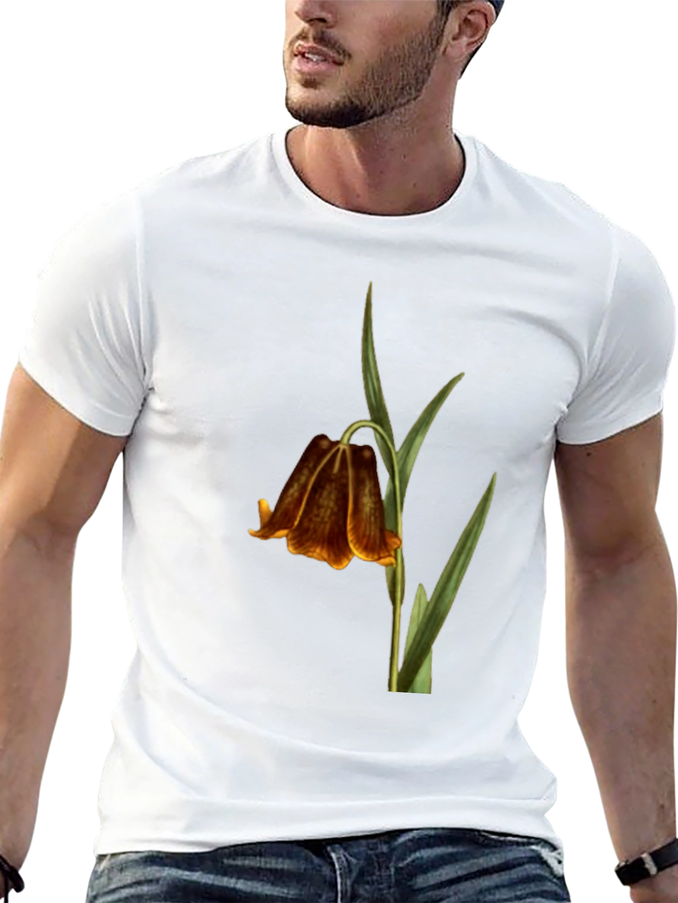 Botanical Bellflower Black T-Shirt