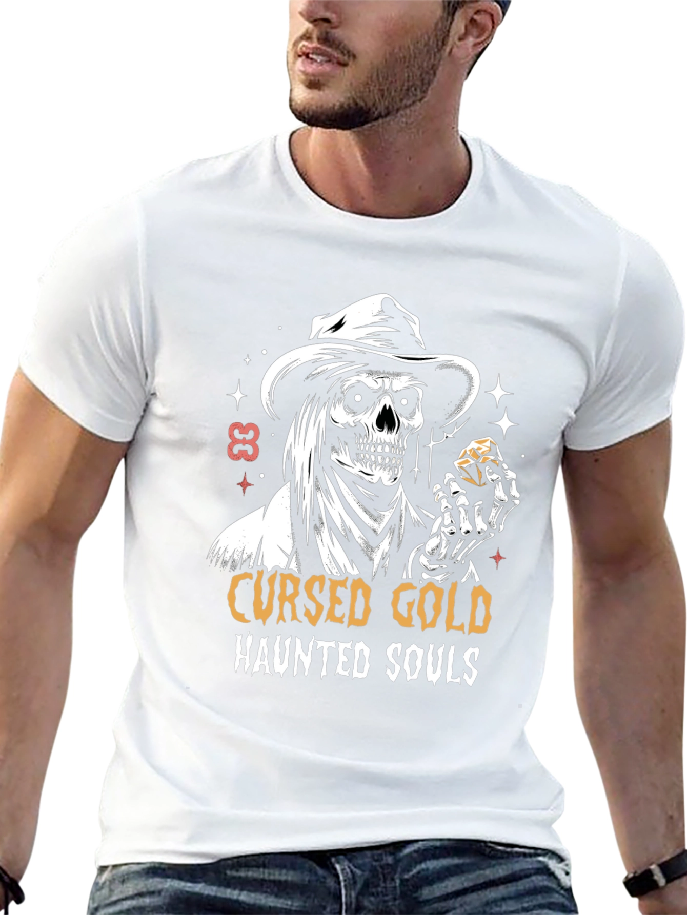 Cursed Gold Haunted Souls Graphic Tee