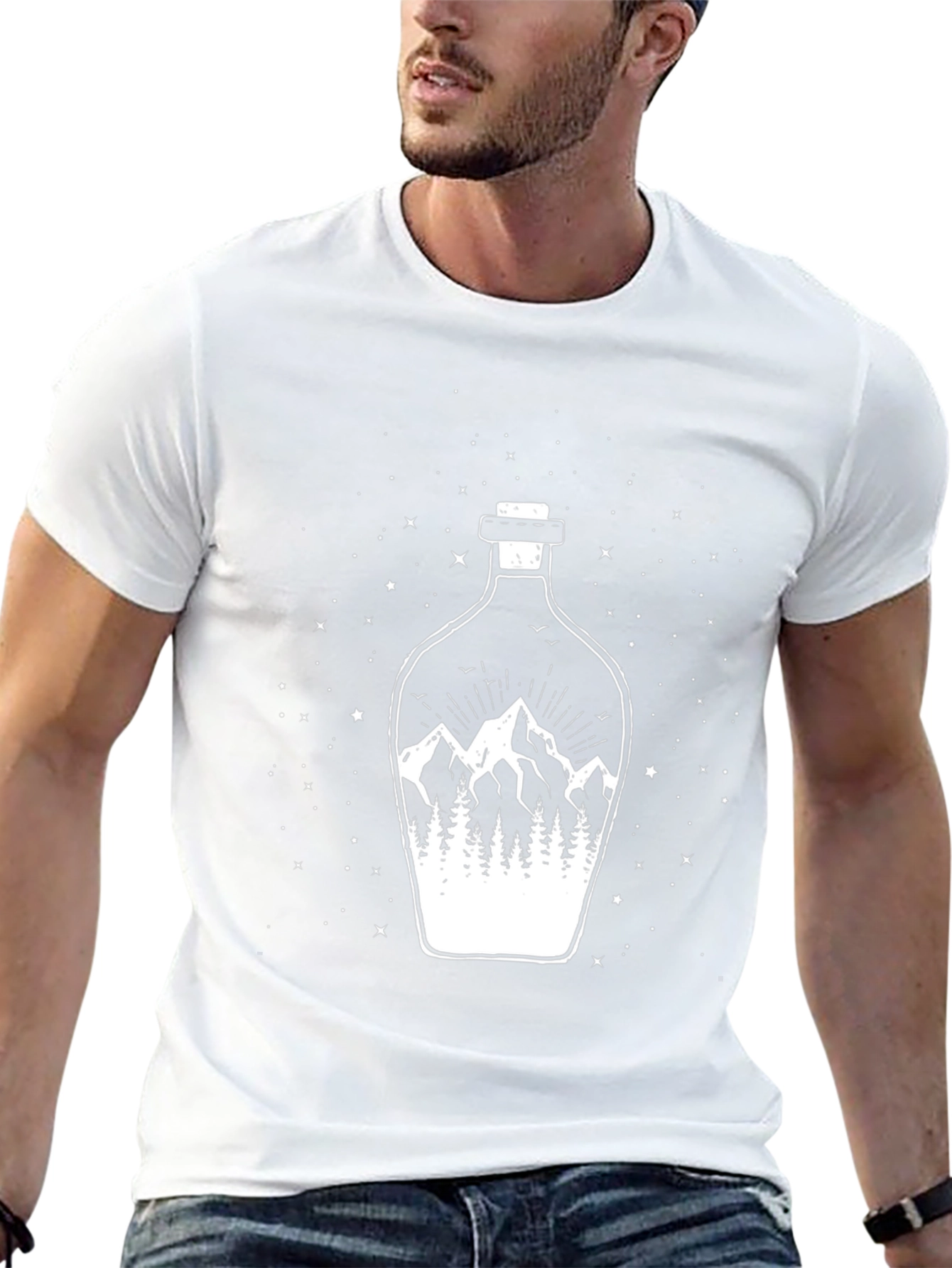 Mountain Landscape Graphic Tee - Mens Black T-Shirt