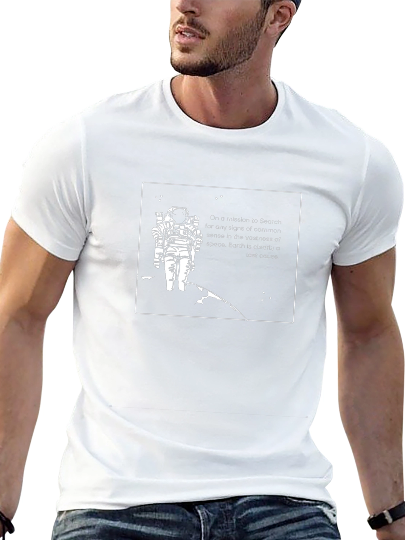 Lost Cause Astronaut Graphic Tee - Black