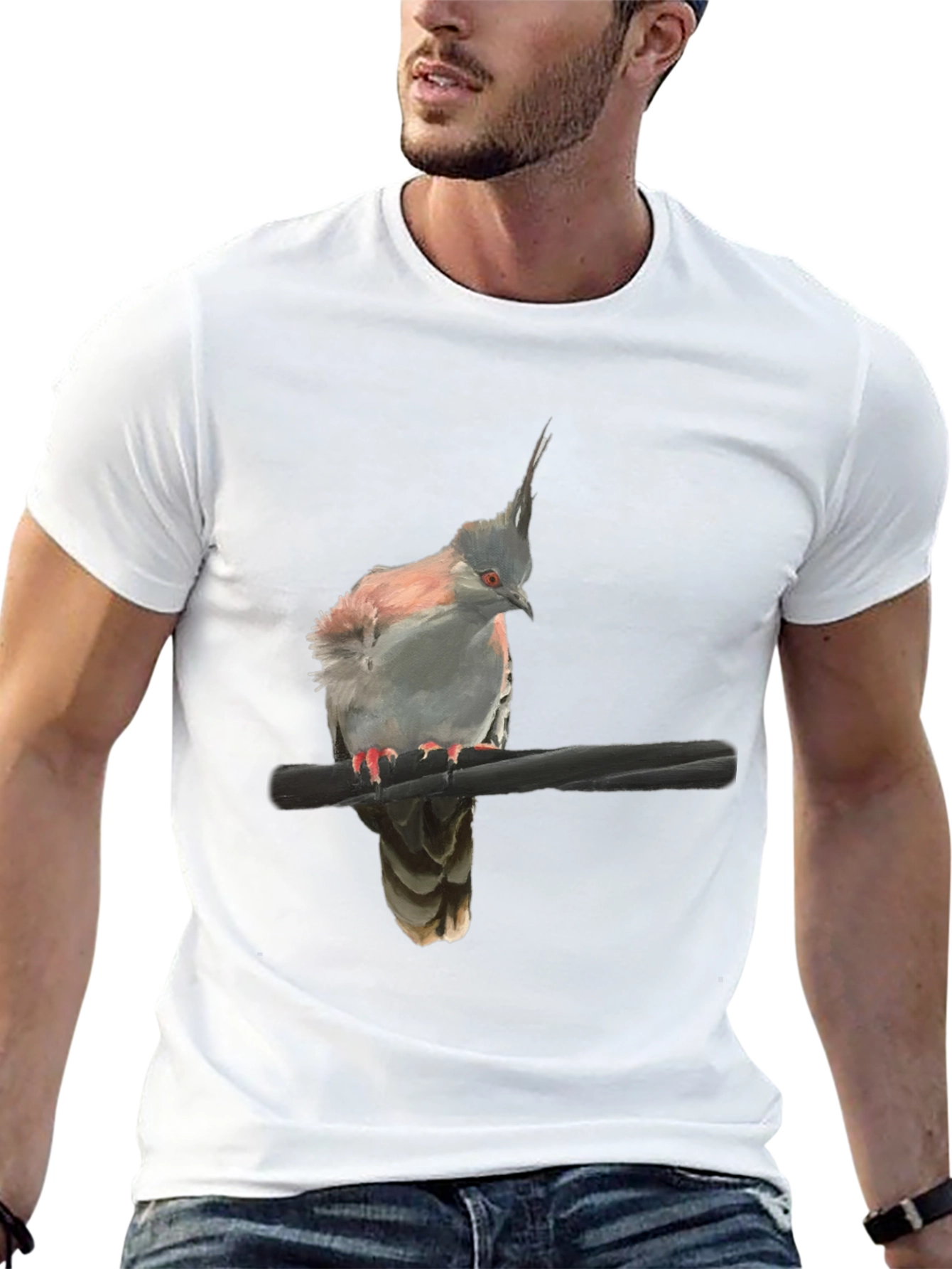Bird Graphic Black T-Shirt