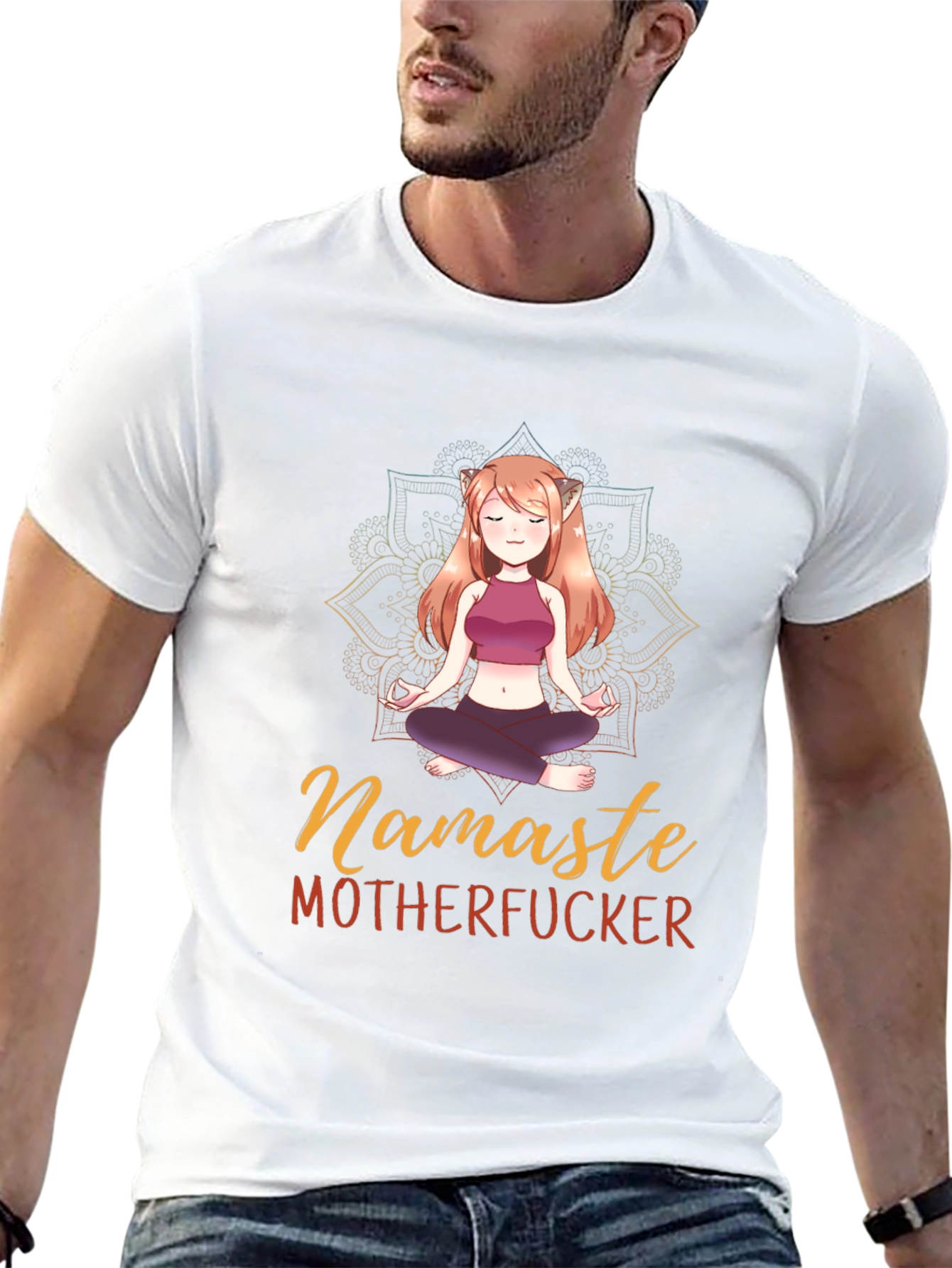 Namaste Yoga Elf Black T-Shirt