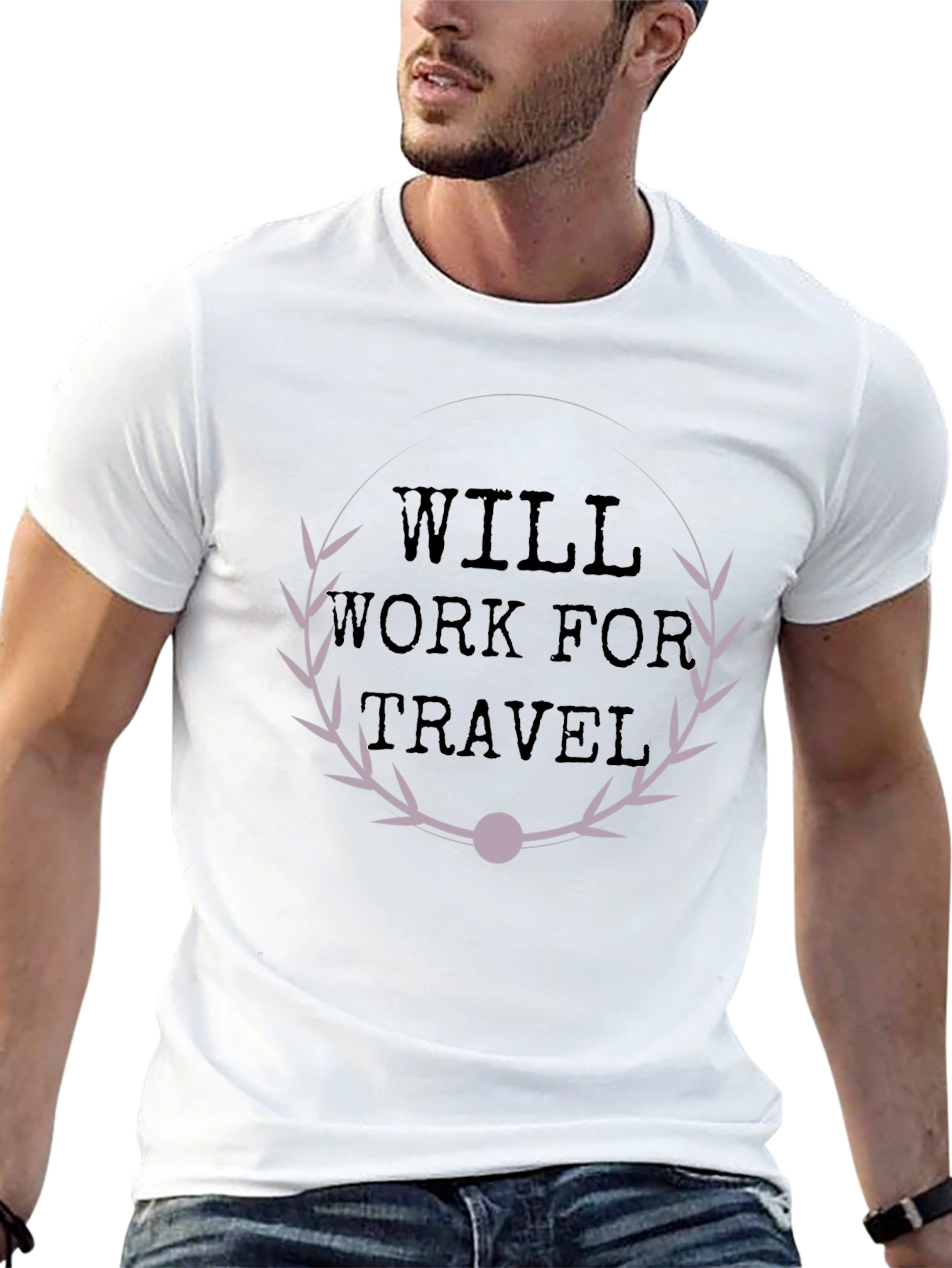 Will Work For Travel Graphic T-Shirt