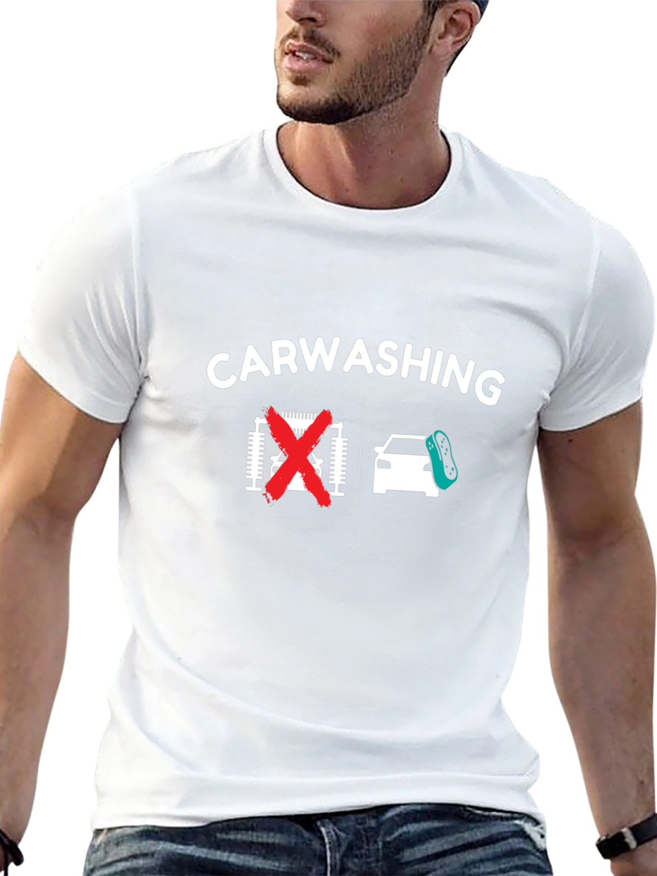 Car Washing T-Shirt - Anti-Automatic Car Wash Humor