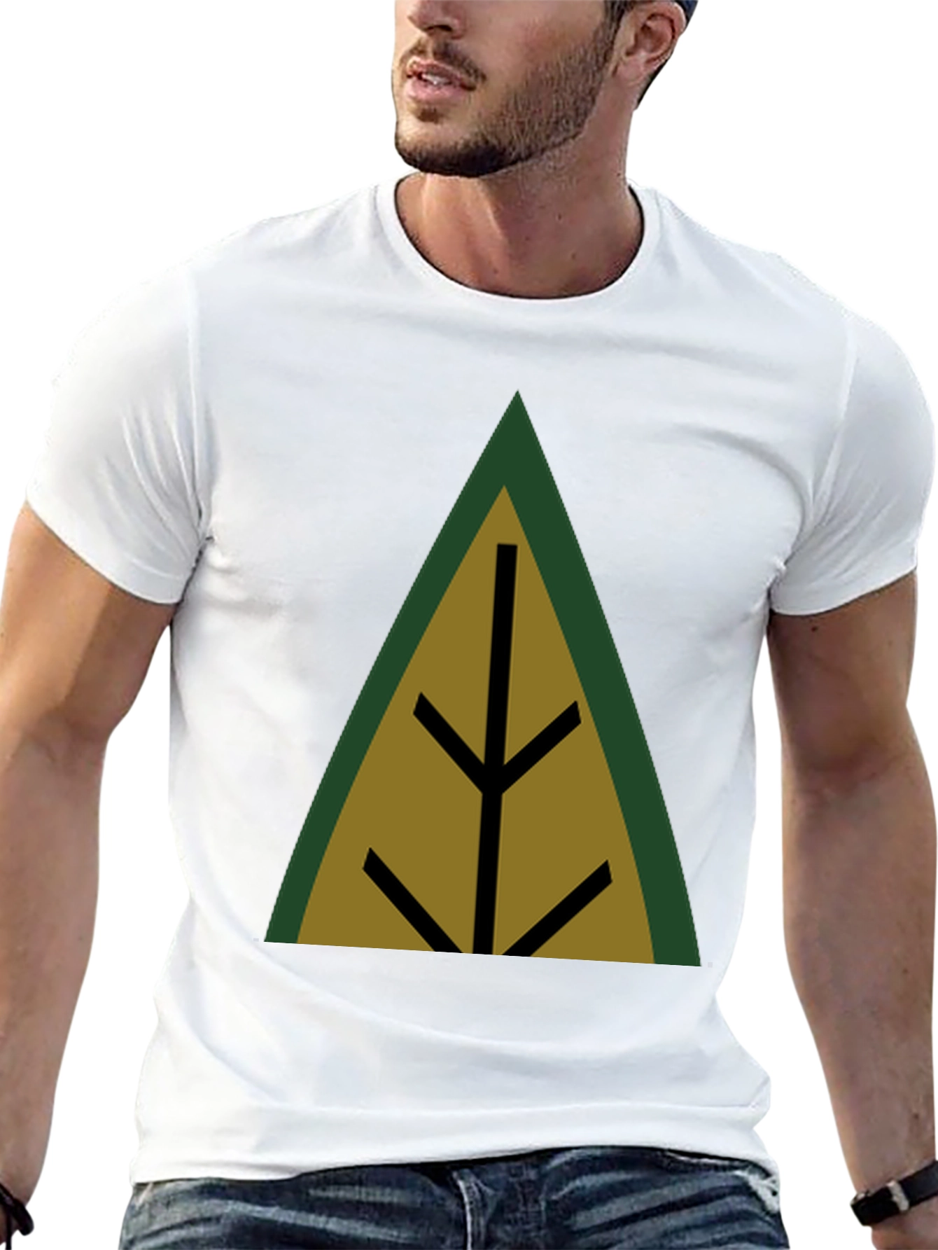 Geometric Tree Black T-Shirt