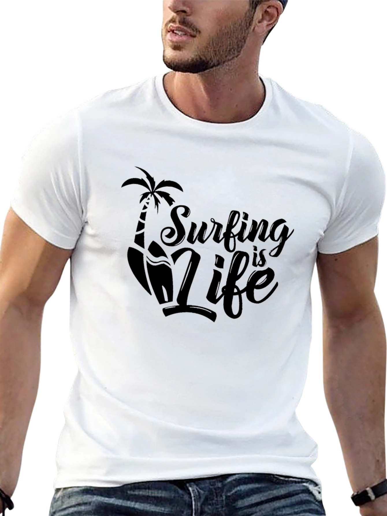 Surfing is Life Graphic T-Shirt