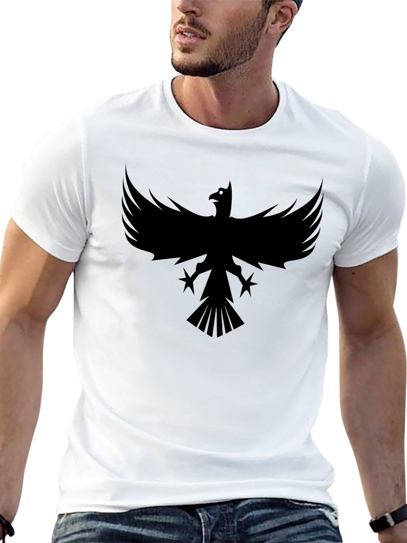 Bold Black Phoenix Graphic T-Shirt