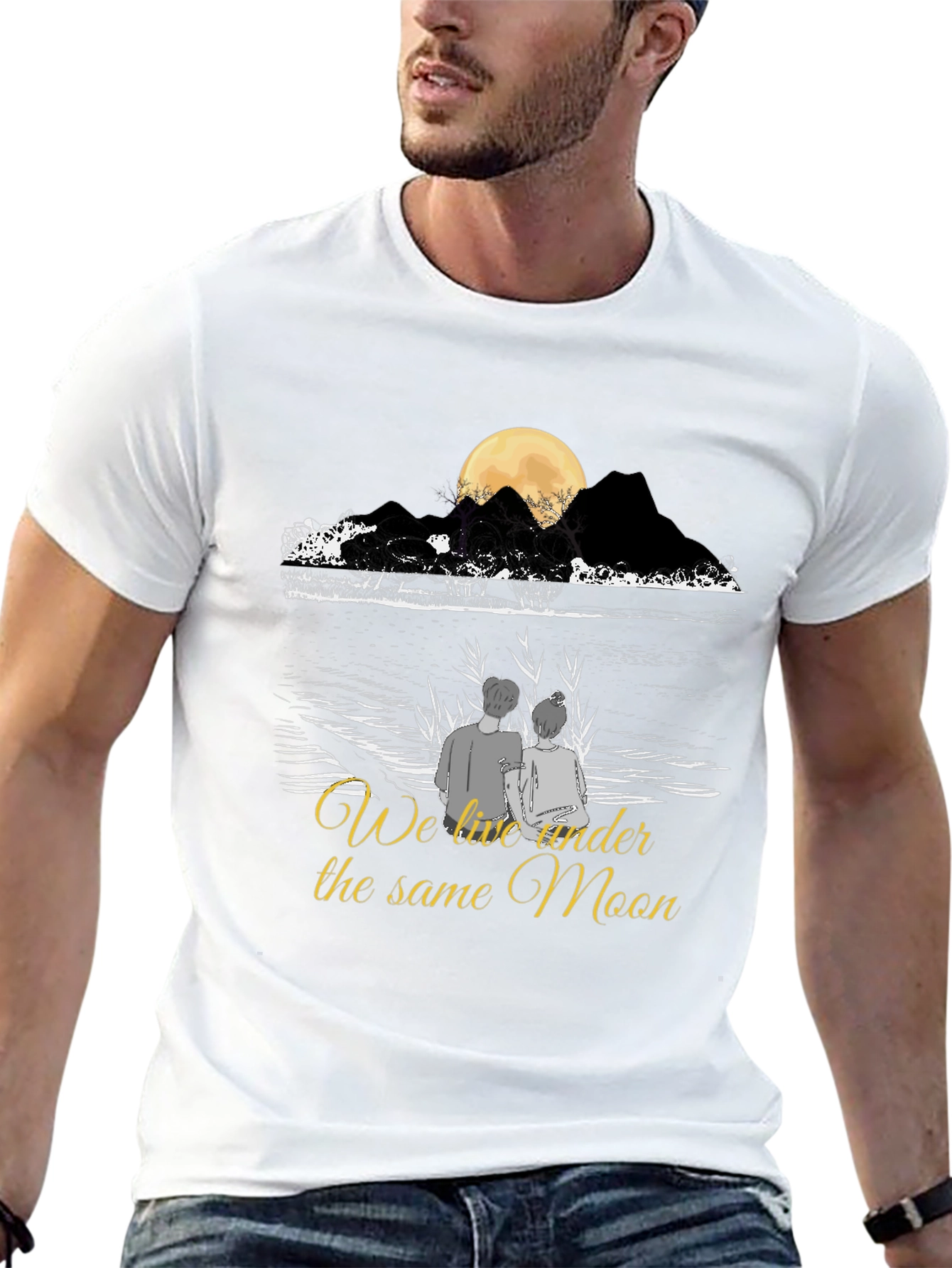 Romantic Moonlit Couple T-Shirt