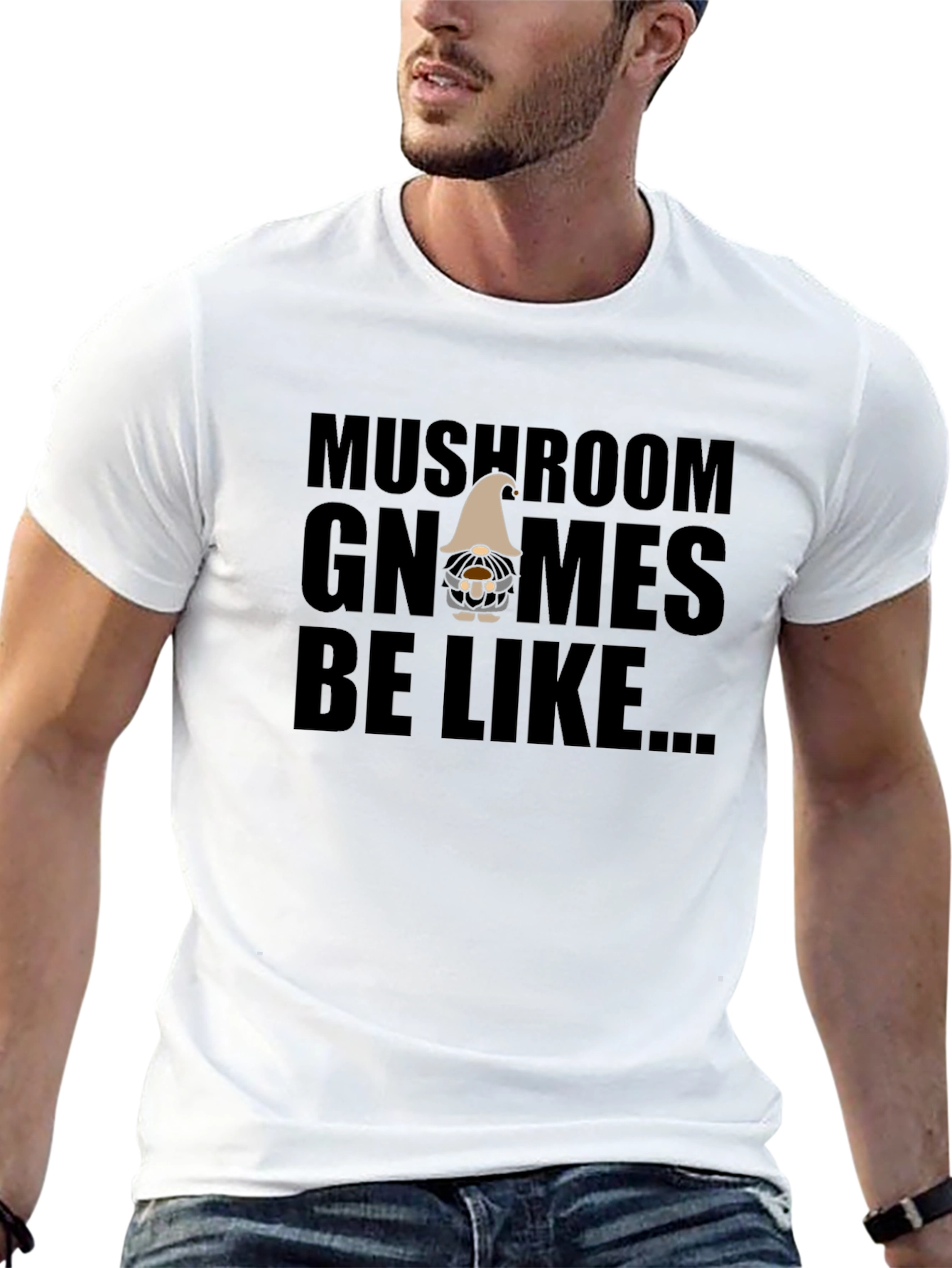 Mushroom Gnomes Graphic Tee - Funny Novelty Shirt