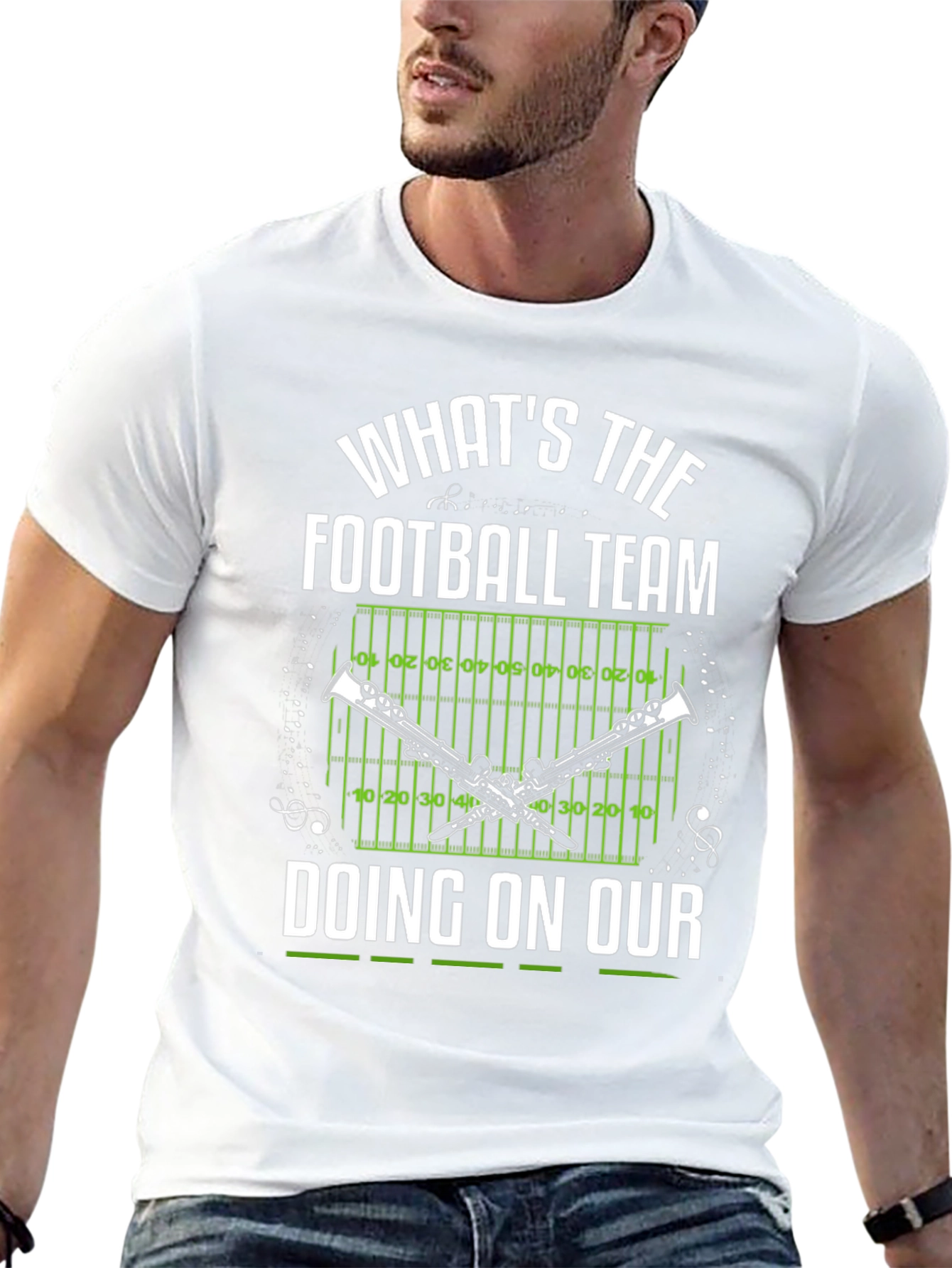 Funny Band T-Shirt: Football Team Clarinet Player