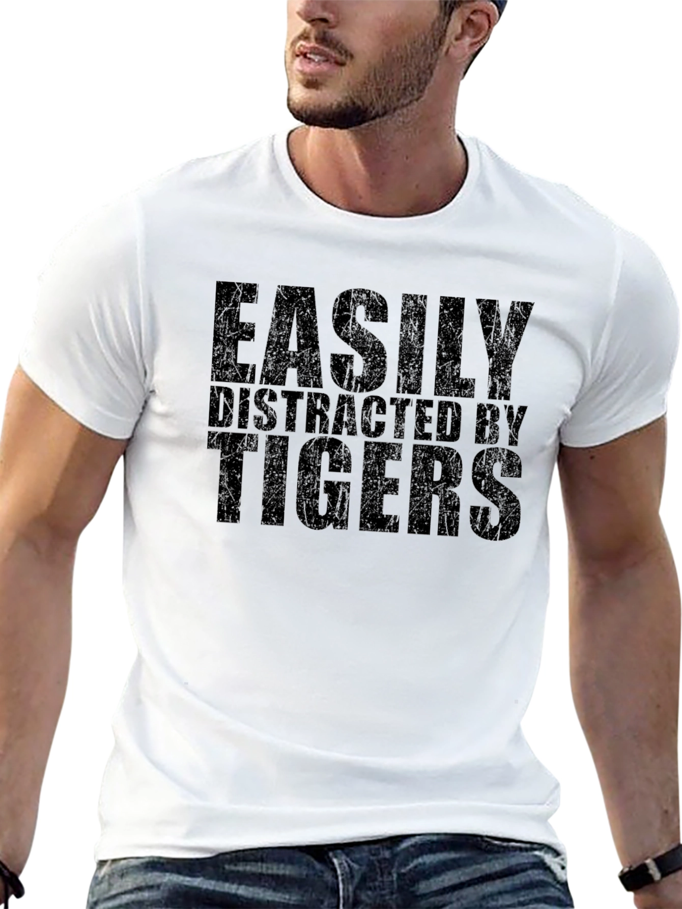 Easily Distracted By Tigers Graphic Tee