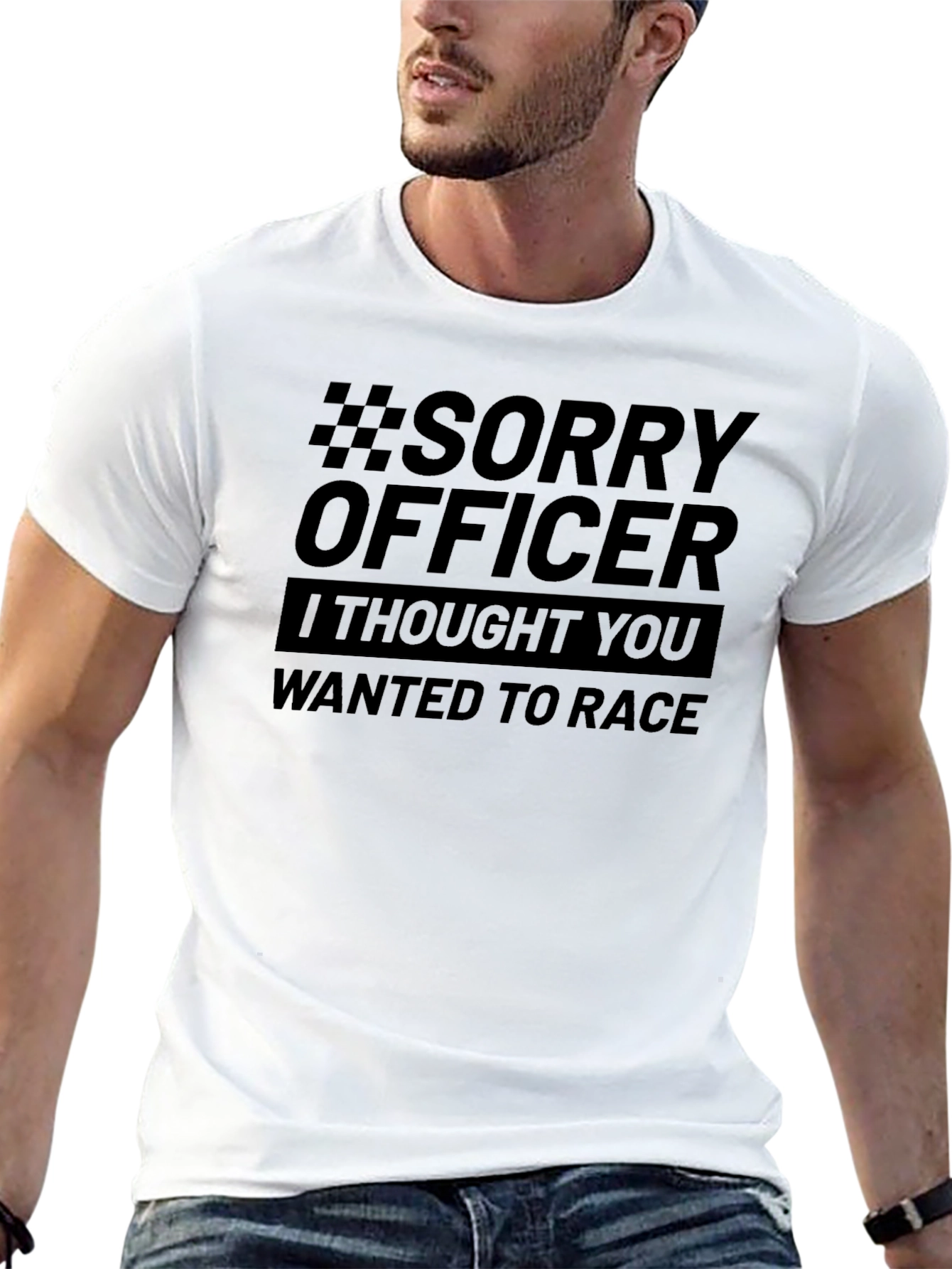 Sorry Officer Funny Racing T-Shirt