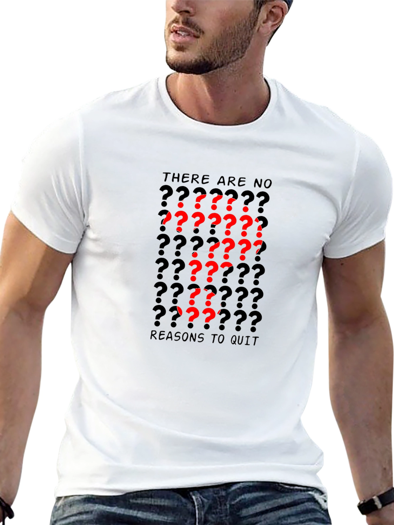 Motivational Question Mark Graphic Black T-Shirt