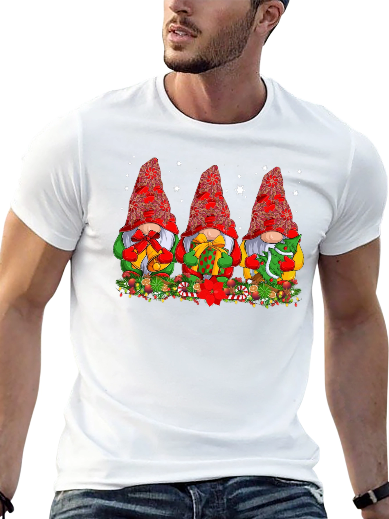 Festive Christmas Gnome T-Shirt