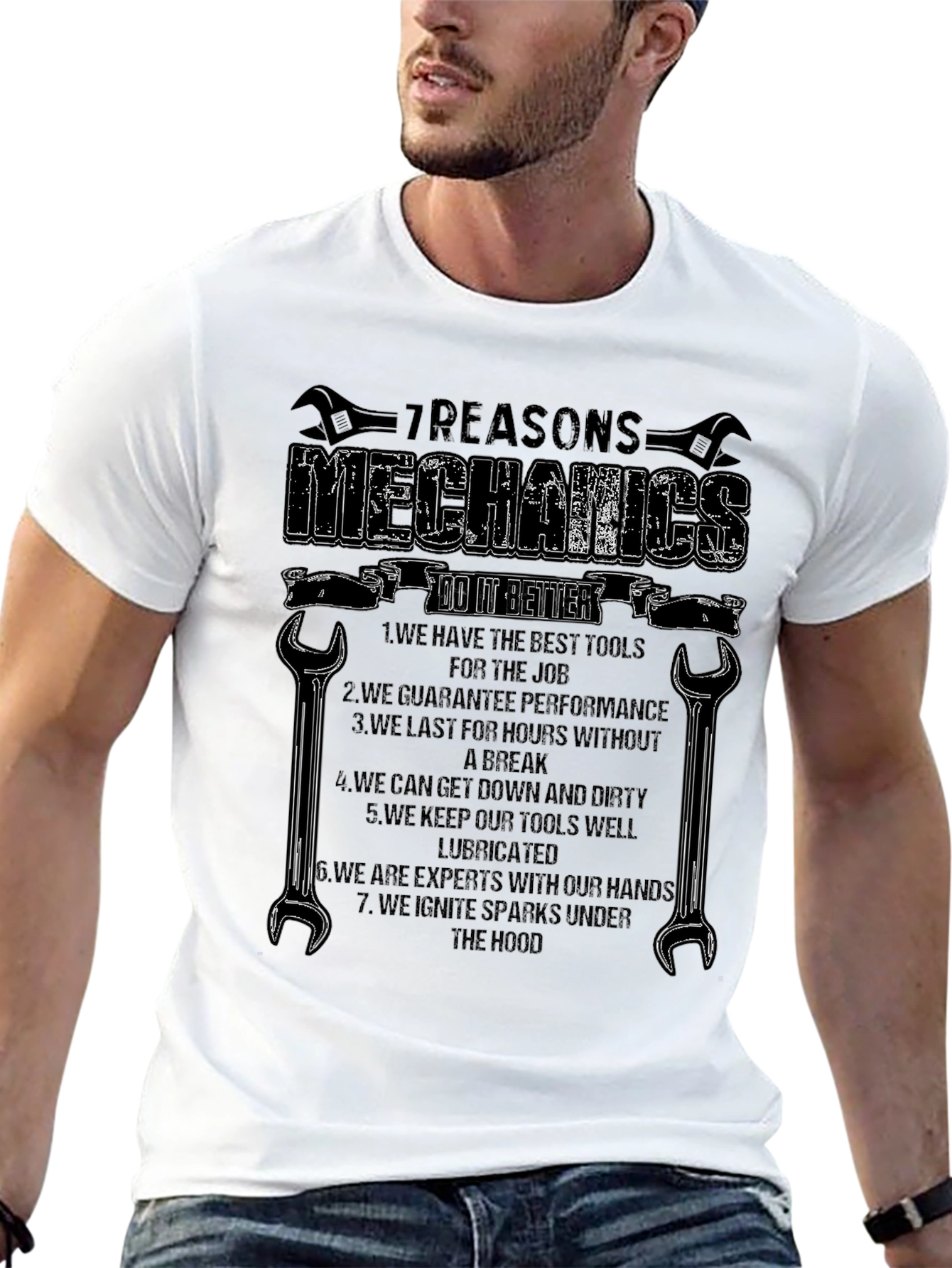 Mechanics 7 Reasons Graphic T-Shirt