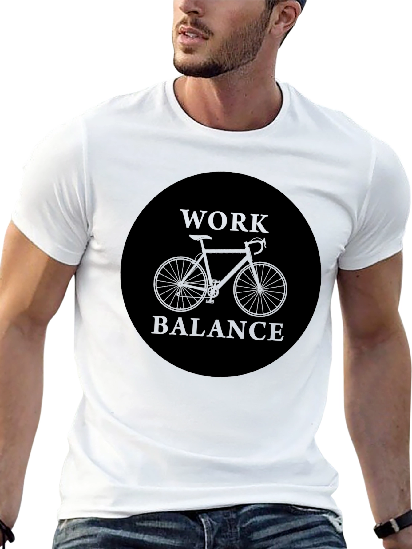 Work Balance Bike Graphic Tee - Black