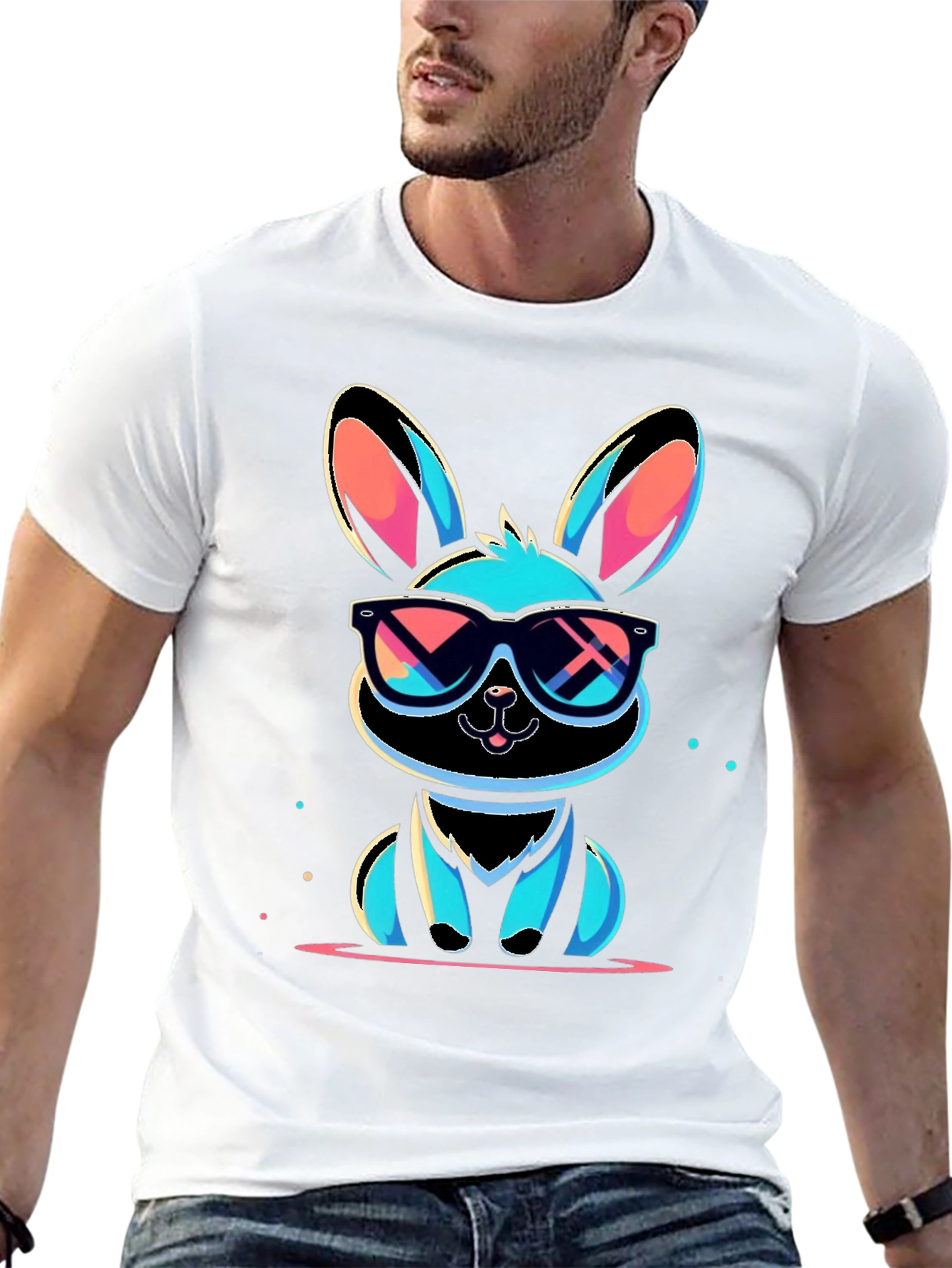Cool Rabbit Graphic T-Shirt