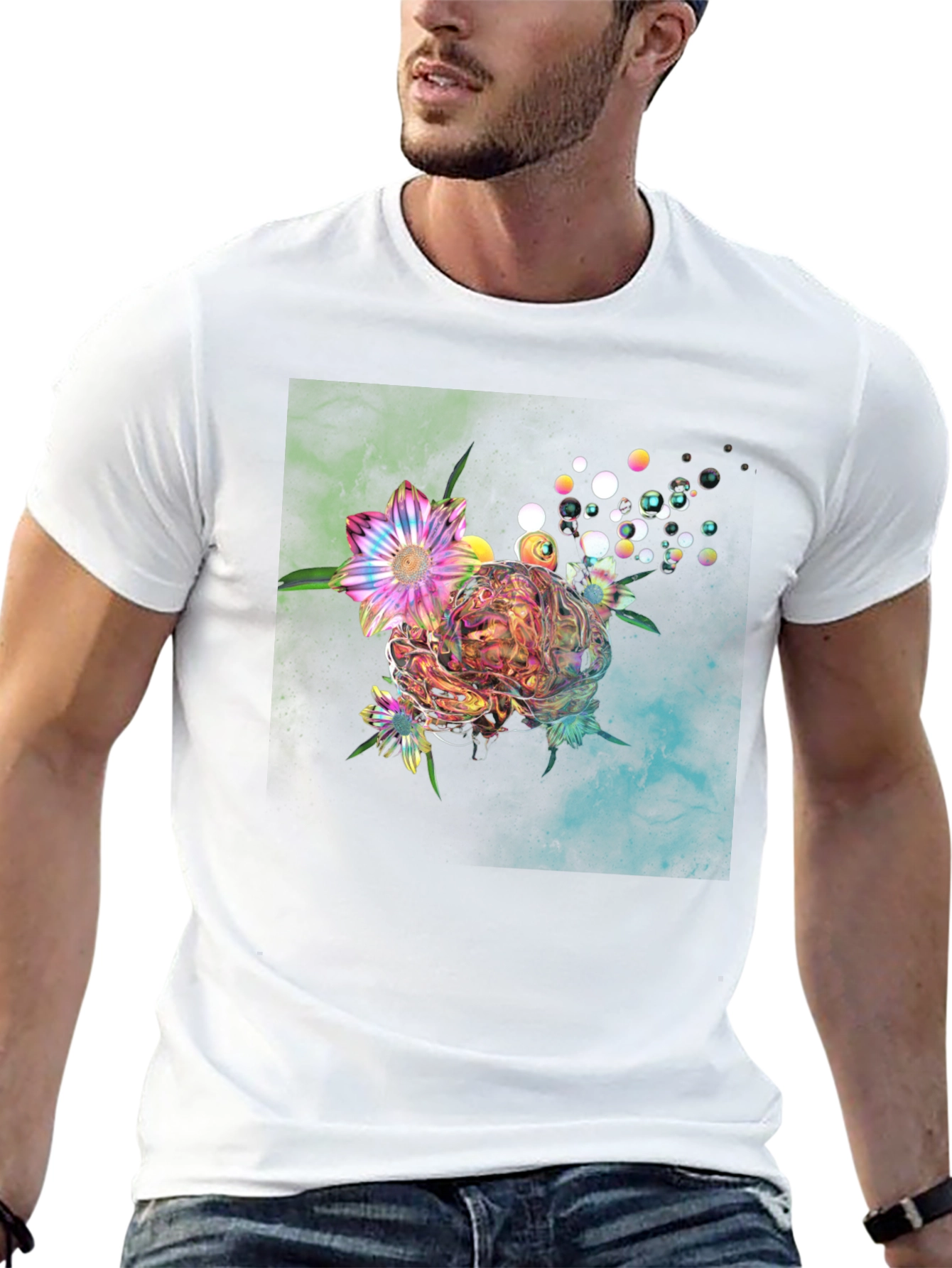 Floral Bubble Graphic T-Shirt