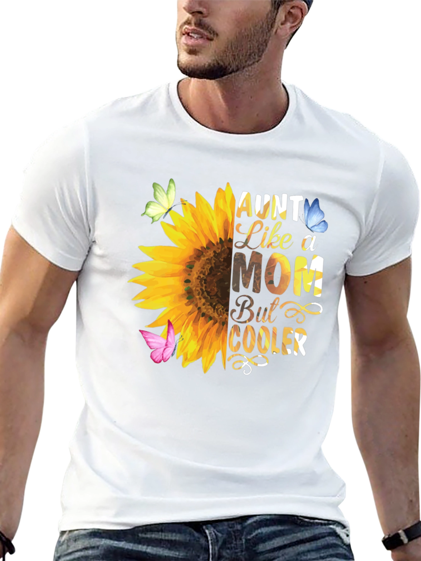 Aunt Like a Mom Sunflower T-Shirt