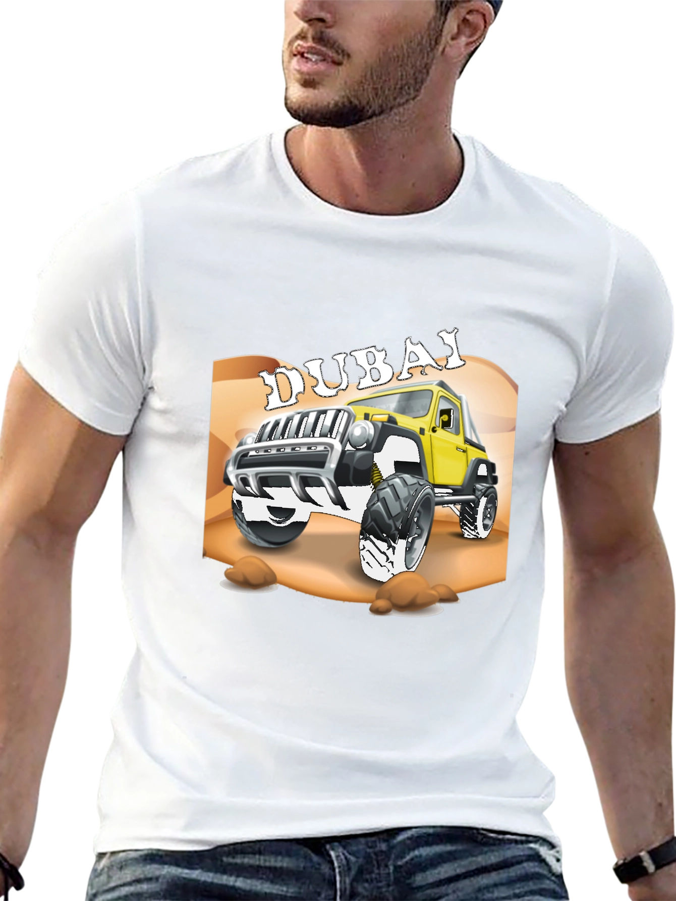 Dubai Jeep T-Shirt - Off-Road Adventure Tee