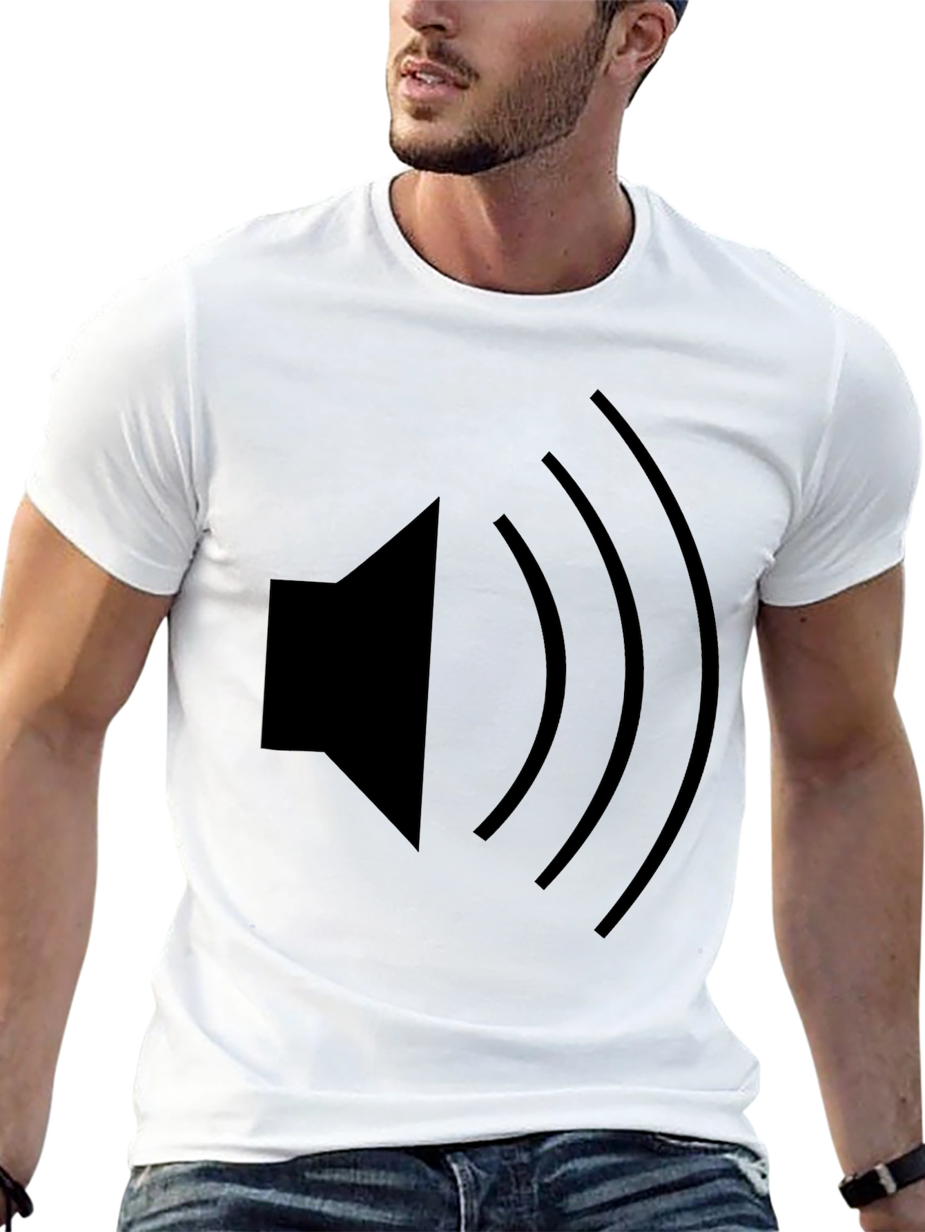 Speaker Icon Black T-Shirt