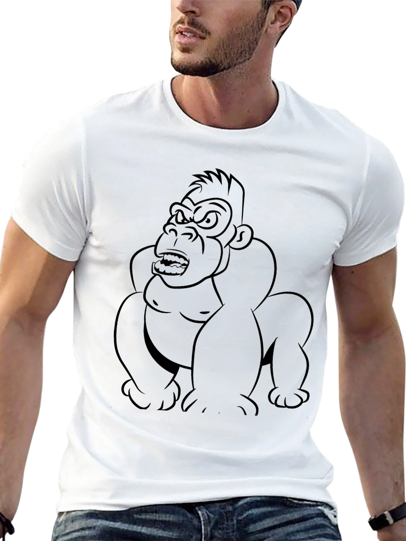 Cool Gorilla Graphic T-Shirt - Black Cotton Tee