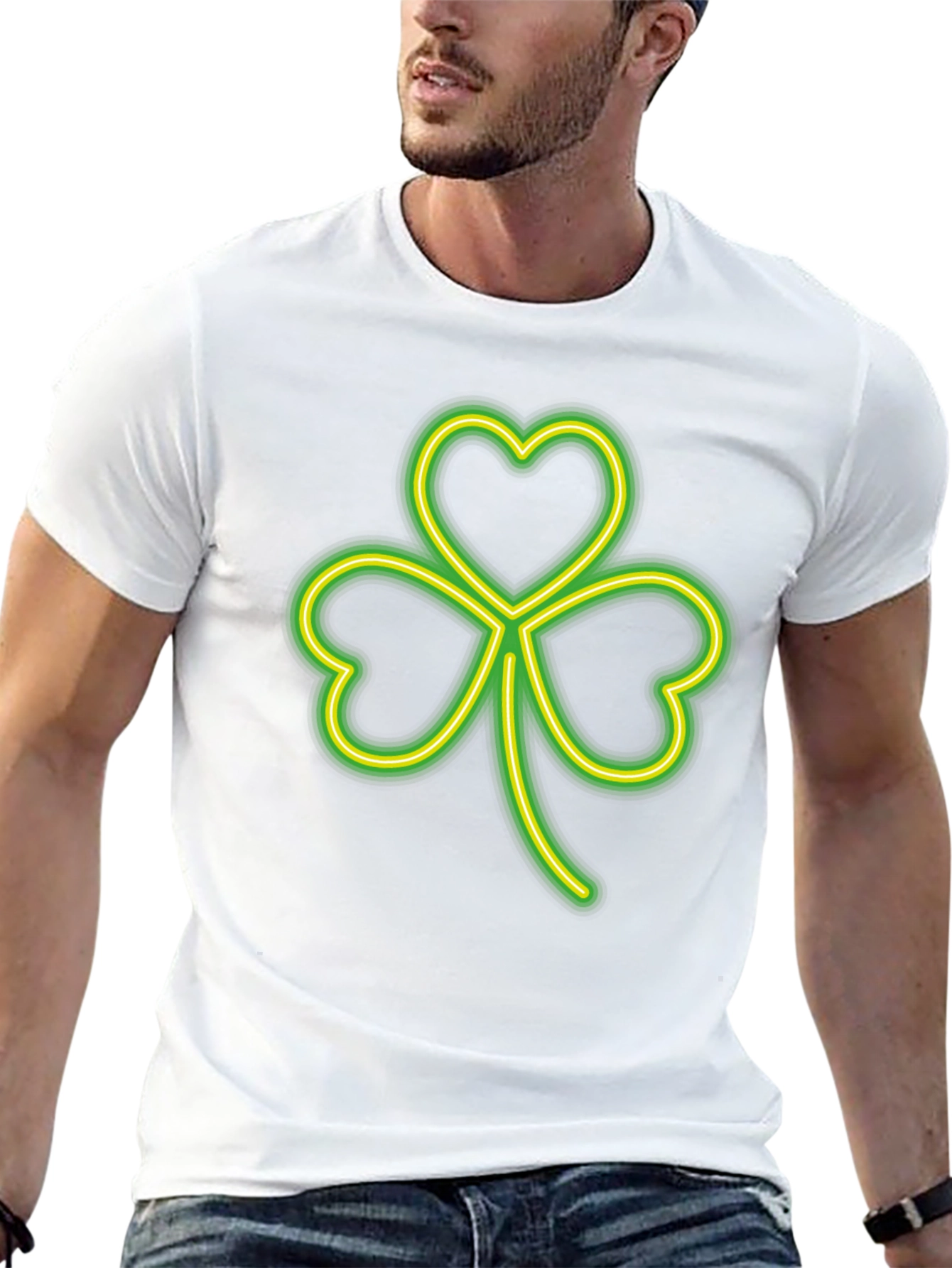 Neon Shamrock Graphic T-Shirt
