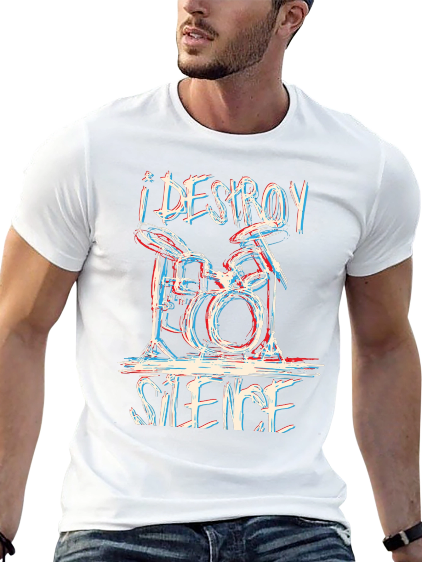 I Destroy Silence Drummer T-Shirt