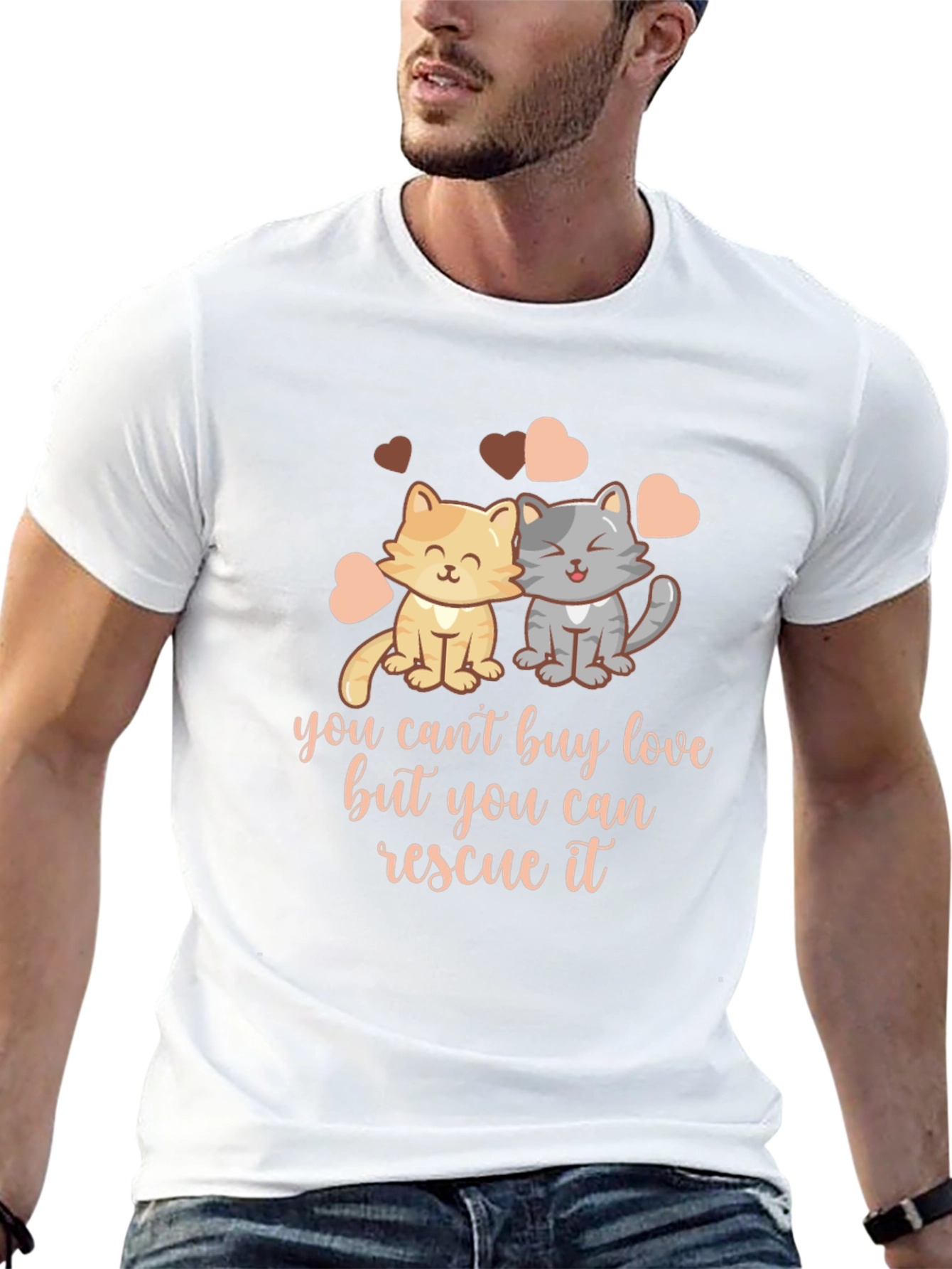 Rescue Love Unisex T-Shirt - Cat Lover Tee