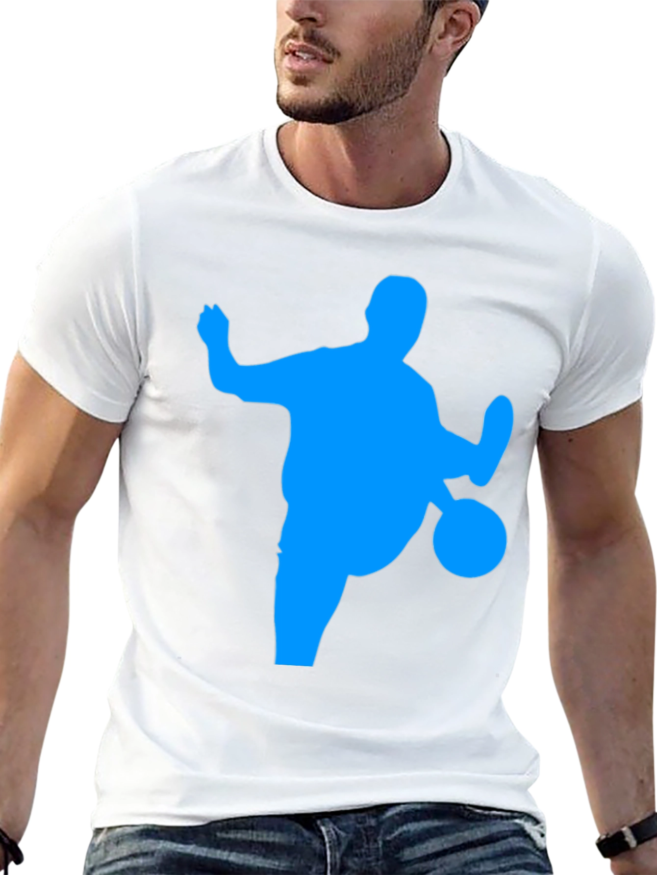 Soccer Silhouette Graphic Tee - Black
