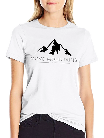 Move Mountains Graphic Tee - Black Cotton Comfort