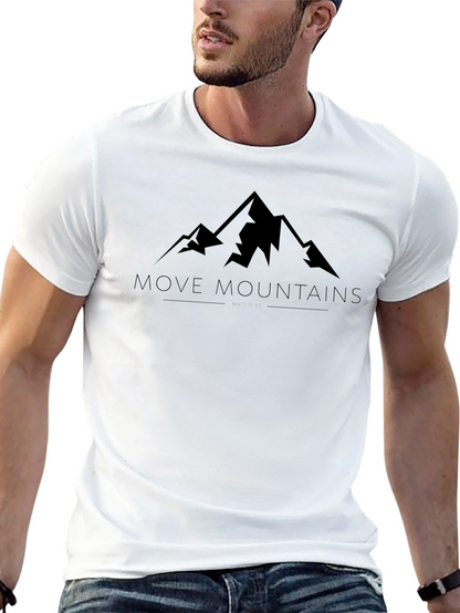 Move Mountains Graphic Tee - Black Cotton Comfort