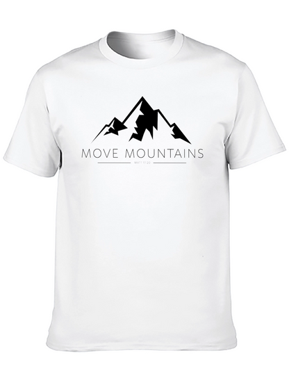 Move Mountains Graphic Tee - Black Cotton Comfort
