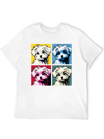 Pop Art Maltese Dog Graphic Tee