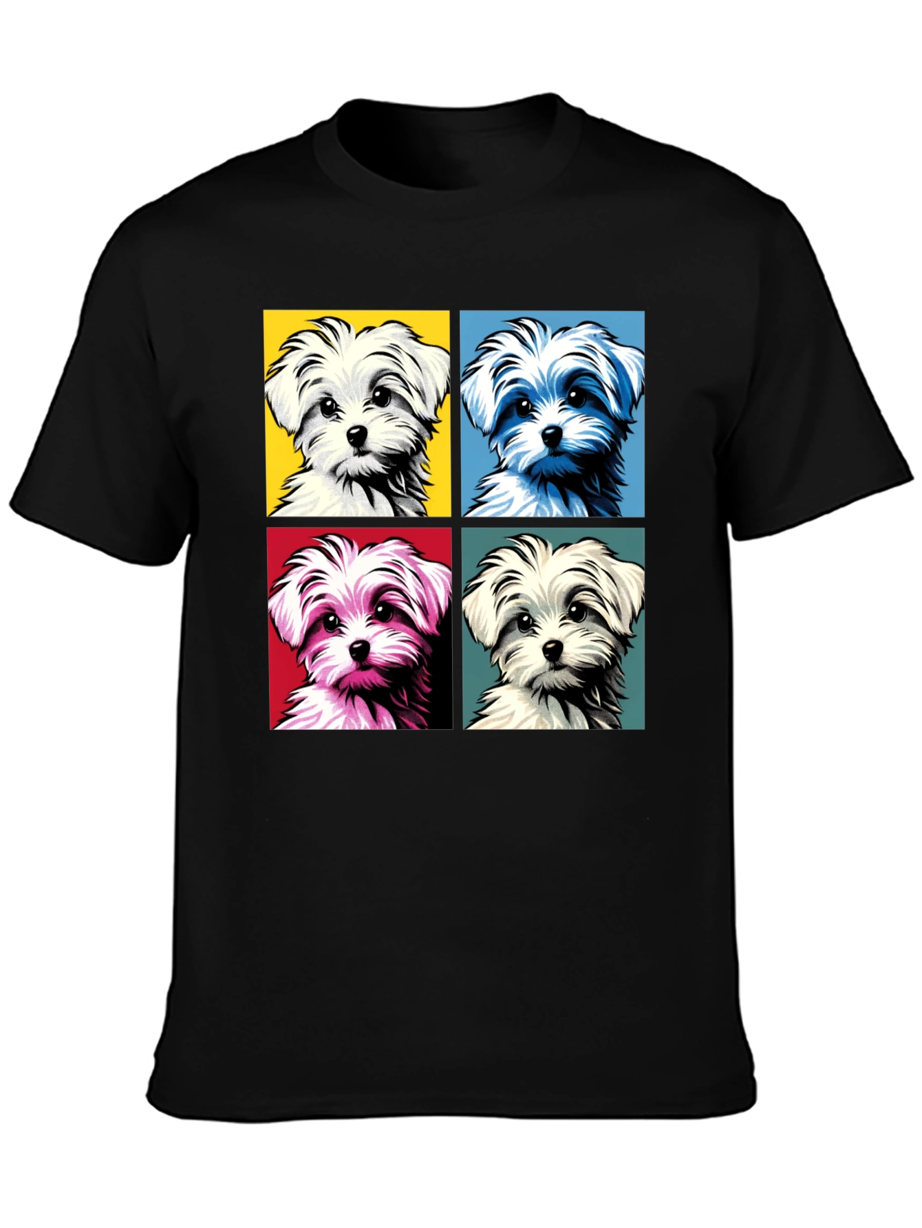 Pop Art Maltese Dog Graphic Tee