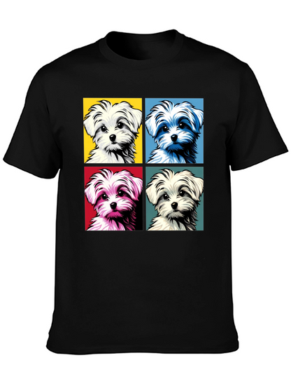 Pop Art Maltese Dog Graphic Tee