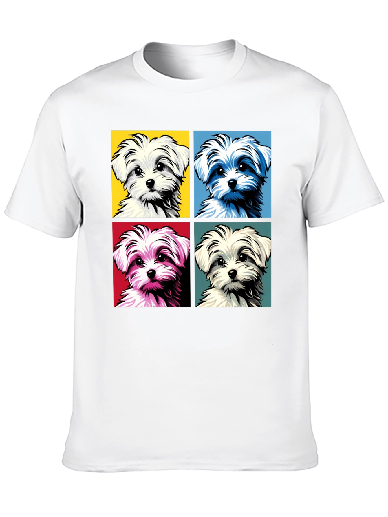 Pop Art Maltese Dog Graphic Tee