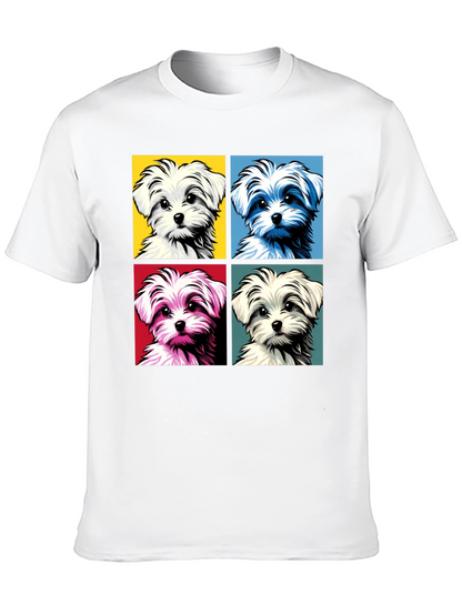 Pop Art Maltese Dog Graphic Tee
