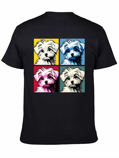 Pop Art Maltese Dog Graphic Tee