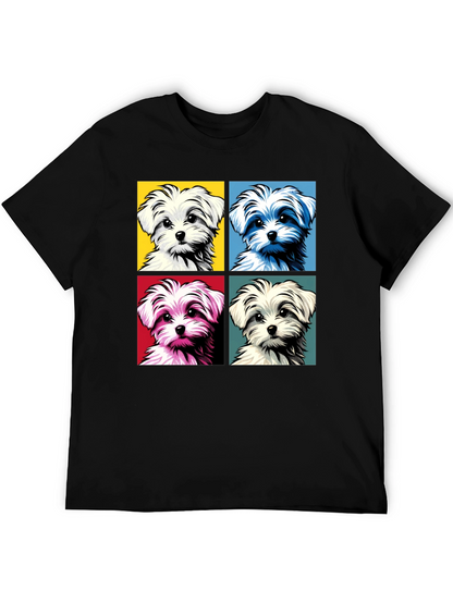 Pop Art Maltese Dog Graphic Tee