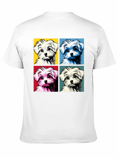 Pop Art Maltese Dog Graphic Tee