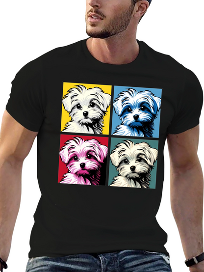 Pop Art Maltese Dog Graphic Tee