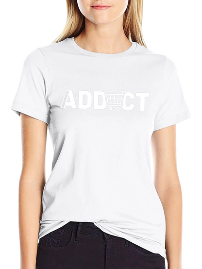 Shopping Addict Black T-Shirt
