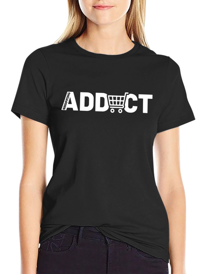 Shopping Addict Black T-Shirt