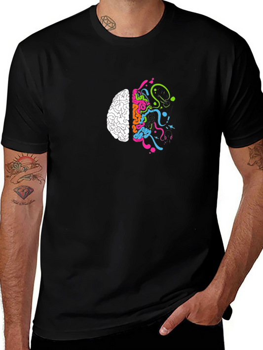 Creative Brain T-Shirt - Black Cotton Tee